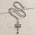 Halskette mit Amethyst-Anhänger - Handgefertigte Halskette mit Amethyst-Anhänger aus Sterlingsilber