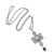 Amethyst pendant necklace, 'Ocean Blaze' - Hand Made Sterling Silver Amethyst Pendant Necklace