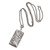 Sterling silver pendant necklace, 'Decorative Rectangle' - Hand Made Sterling Silver Pendant Necklace