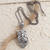 Halskette mit Anhänger aus Sterlingsilber - Handgefertigte Halskette mit Eulenanhänger aus Sterlingsilber