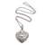 Collar colgante de plata esterlina - Collar con colgante de corazón de plata de ley hecho de forma artesanal