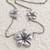 Sterling silver station necklace, 'Ancient Jepun' - Hand Made Sterling Silver Flower Station Necklace thumbail