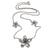 Sterling silver station necklace, 'Ancient Jepun' - Hand Made Sterling Silver Flower Station Necklace (image 2a) thumbail