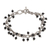 Onyx beaded bracelet, 'Cloudburst in Black' - Hand Crafted Onyx and Sterling Silver Beaded Bracelet (image 2a) thumbail