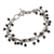 Onyx beaded bracelet, 'Cloudburst in Black' - Hand Crafted Onyx and Sterling Silver Beaded Bracelet (image 2b) thumbail