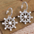 Cultured pearl dangle earrings, 'Nautical Pearls' - Sterling Silver Nautical Wheel Dangle Earrings (image 2) thumbail