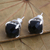 Onyx stud earrings, 'Dressed for Dinner in Black' - Checkerboard Faceted Black Onyx Stud Earrings (image 2) thumbail