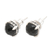 Onyx stud earrings, 'Dressed for Dinner in Black' - Checkerboard Faceted Black Onyx Stud Earrings (image 2c) thumbail