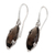 Smoky quartz drop earrings, 'Nepenthes in Brown' - Checkerboard Faceted Smoky Quartz Drop Earrings (image 2c) thumbail