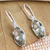 Prasiolite drop earrings, 'Nepenthes in Green' - Checkerboard Faceted Prasiolite Drop Earrings (image 2b) thumbail