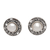 Cultured pearl button earrings, 'Sacred Halo' - Cultured Freshwater Pearl Sterling Silver Button Earrings thumbail