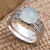 Chalcedony cocktail ring, 'Buddha's Curls in Aqua' - Checkerboard Facet Chalcedony Sterling Silver Cocktail Ring (image 2c) thumbail