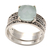 Chalcedony cocktail ring, 'Buddha's Curls in Aqua' - Checkerboard Facet Chalcedony Sterling Silver Cocktail Ring (image 2e) thumbail