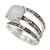 Chalcedony cocktail ring, 'Buddha's Curls in Aqua' - Checkerboard Facet Chalcedony Sterling Silver Cocktail Ring (image 2f) thumbail