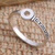 Sterling silver band ring, 'Circle of Bali' - Slim Sterling Silver Band Ring with Oxidized Detail