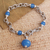 Chalcedony link bracelet, 'Sublime Blue' - Sterling Silver and Blue Chalcedony Link Bracelet (image 2) thumbail