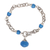 Chalcedony link bracelet, 'Sublime Blue' - Sterling Silver and Blue Chalcedony Link Bracelet thumbail