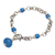 Chalcedony link bracelet, 'Sublime Blue' - Sterling Silver and Blue Chalcedony Link Bracelet (image 2d) thumbail
