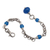 Chalcedony link bracelet, 'Sublime Blue' - Sterling Silver and Blue Chalcedony Link Bracelet