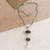 Smoky quartz and cultured pearl pendant necklace, 'Merajan in Brown' - Smoky Quartz and Cultured Pearl Pendant Necklace (image 2b) thumbail