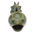 Ceramic oil warmer, 'Wide-Eyed Koi' - Green Ceramic Koi Fish Oil Warmer (image 2c) thumbail