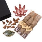 Aromatherapy gift set, 'Blooming Lotus in Pink' - Ceramic Lotus Flower Aromatherapy Incense Boxed Set