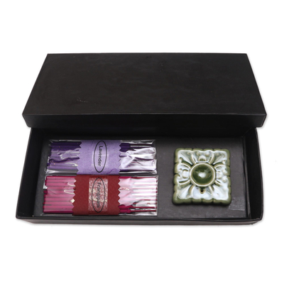 3-Item Curated Gift Set for Meditation and Yoga from Bali - Zen