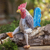 Wood statuette, 'Sitting Rooster' - Hand Carved Albesia Wood Rooster Statuette (image 2) thumbail