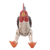 Wood statuette, 'Sitting Rooster' - Hand Carved Albesia Wood Rooster Statuette (image 2b) thumbail