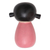 Wood statuette, 'Shy Lady in Pink' - Small Albesia Wood Statuette in Pink (image 2f) thumbail