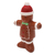 Acento de decoración navideña de madera, 'Gingerbread Man' - Estatuilla de hombre de jengibre de madera pintada a mano