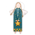 Wood ornament, 'Folk Art Angel in Green' - Green and Gold Wooden Angel Ornament thumbail