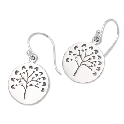 Sterling silver dangle earrings, 'Branch Out' - Sterling Silver Tree of Life Dangle Earrings