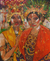 'Penari Gandrung' (2017) - Signed Acrylic Expressionist Dancer Painting from Bali thumbail