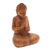 Wood statuette, 'Deliberation Buddha' - Deliberating Buddha Suar Wood Statuette
