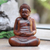 Wood statuette, 'Dhyan Mudra' - Concentration Buddha Suar Wood Statuette (image 2) thumbail