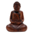 Wood statuette, 'Dhyan Mudra' - Concentration Buddha Suar Wood Statuette thumbail
