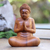 Wood statuette, 'Hridayanjali Mudra' - Adoration Buddha Suar Wood Statuette (image 2) thumbail