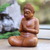 Wood statuette, 'Hridayanjali Mudra' - Adoration Buddha Suar Wood Statuette (image 2b) thumbail
