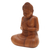 Wood statuette, 'Hridayanjali Mudra' - Adoration Buddha Suar Wood Statuette