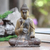 Hibiscus wood statuette, 'Buddha with Lotus' - Buddha with Lotus Hibiscus Wood Statuette (image 2) thumbail