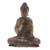 Hibiscus wood statuette, 'Buddha with Lotus' - Buddha with Lotus Hibiscus Wood Statuette thumbail