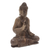 Hibiscus wood statuette, 'Buddha with Lotus' - Buddha with Lotus Hibiscus Wood Statuette (image 2c) thumbail