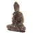 Hibiscus wood statuette, 'Buddha with Lotus' - Buddha with Lotus Hibiscus Wood Statuette (image 2d) thumbail