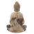 Estatuilla de madera de hibisco - Estatuilla de Buda con Loto de Madera de Hibisco