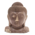 Wood sculpture, 'Buddha Bust' - Hand Carved Hibiscus Wood Buddha Sculpture thumbail