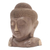 Wood sculpture, 'Buddha Bust' - Hand Carved Hibiscus Wood Buddha Sculpture (image 2d) thumbail