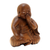 Wood statuette, 'Laughing Chinese Buddha' - Laughing Chinese Buddha Suar Wood Statuette (image 2c) thumbail