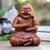 Wood statuette, 'Happy Chinese Buddha' - Happy Chinese Buddha Suar Wood Statuette (image 2) thumbail