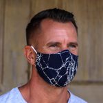 Family set cotton face masks, 'Crackled' (set of 4) - Handmade Cotton Face Masks Family Pack (Set of 4)